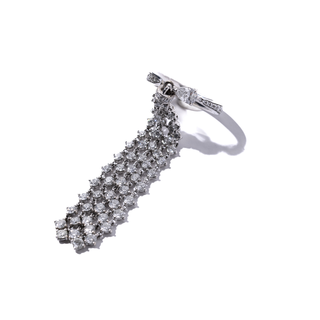 Cascading Diamond Ring