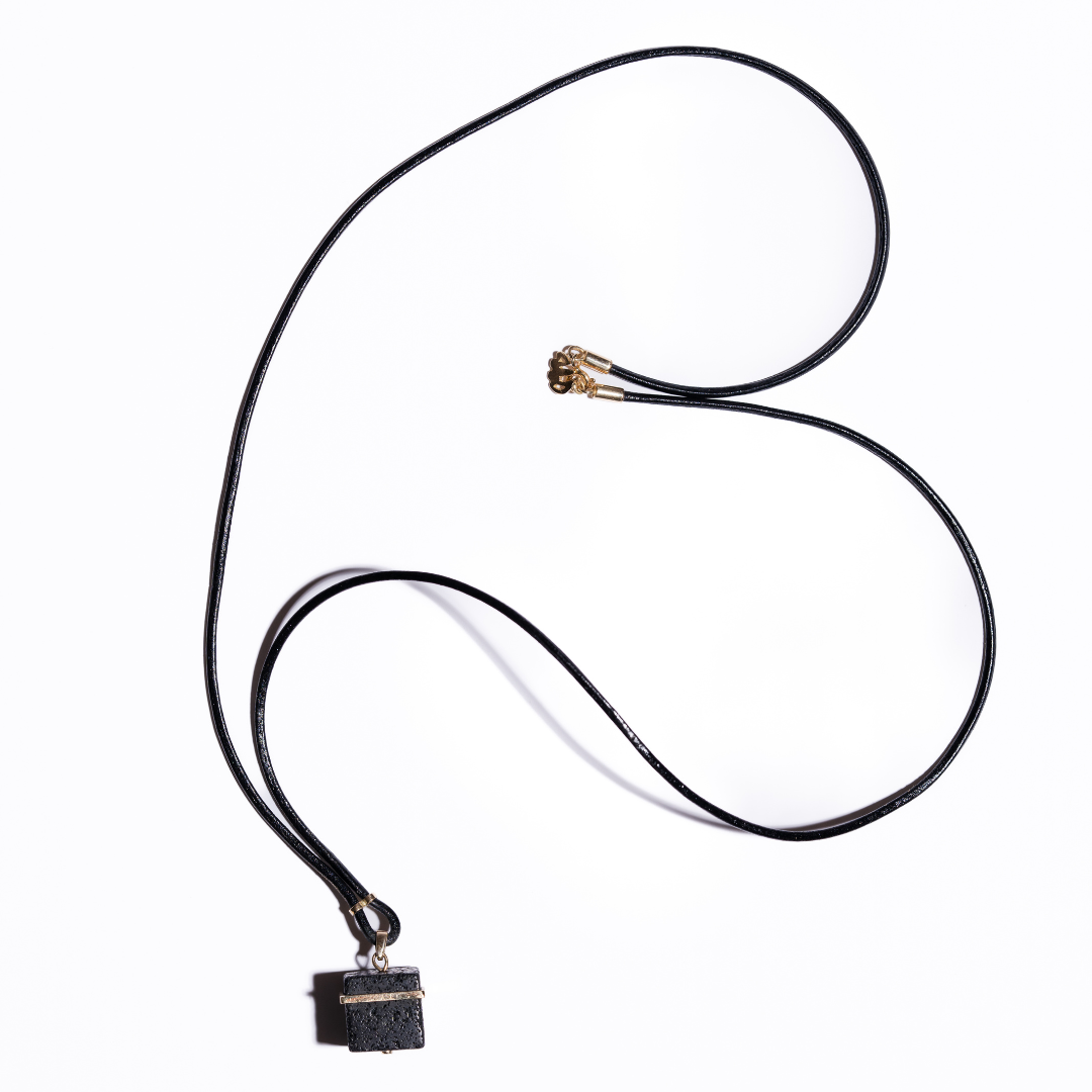 Lava Stone Kaaba Pendant