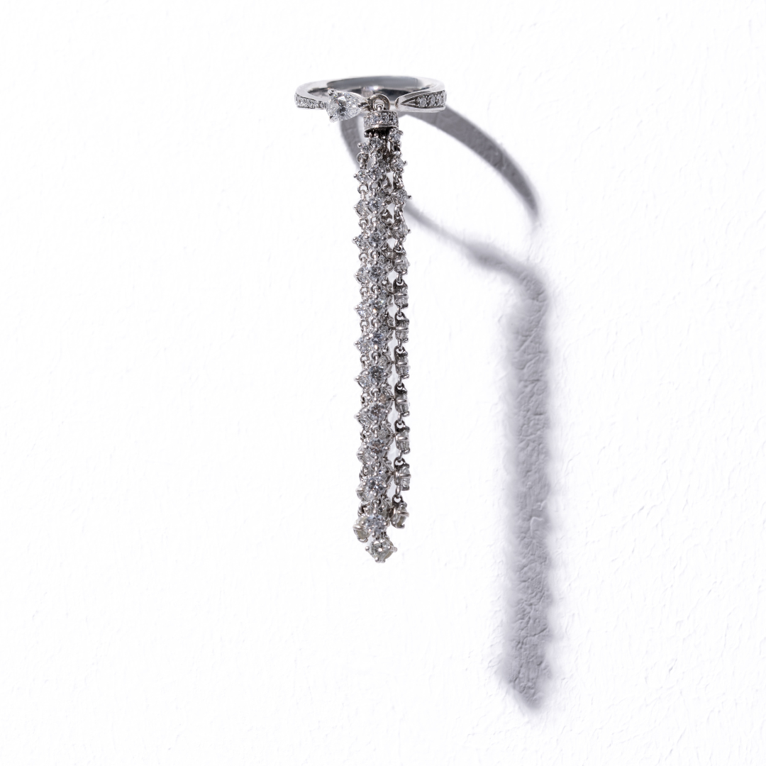 Cascading Diamond Ring