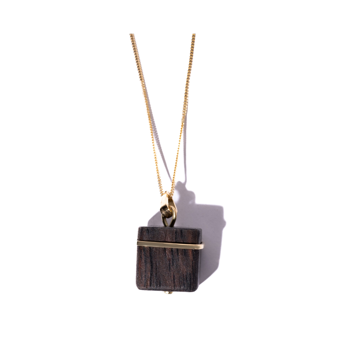 Ebony Wood Kaaba Pendant