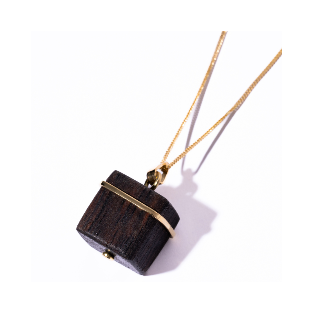 Ebony Wood Kaaba Pendant