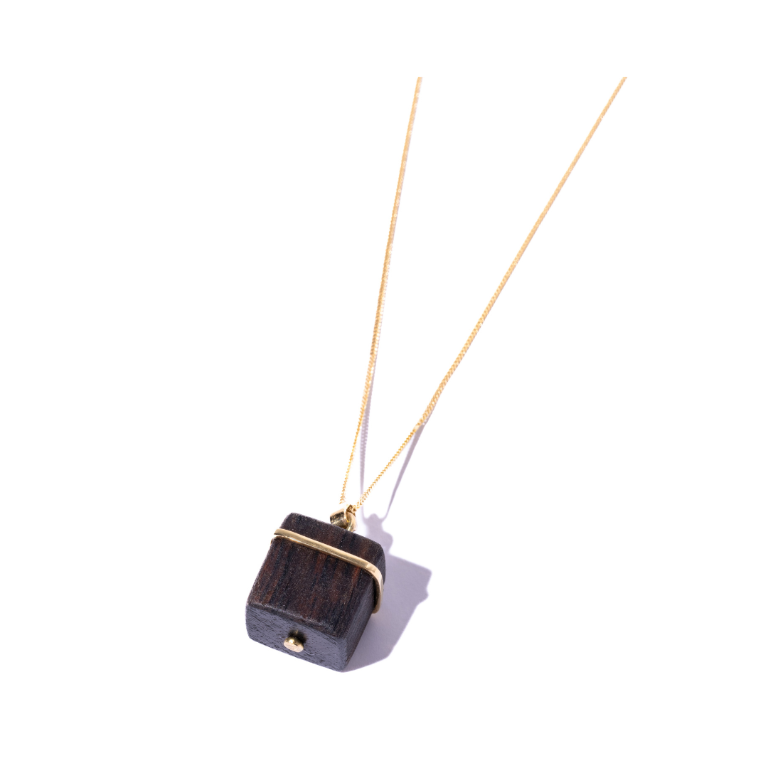 Ebony Wood Kaaba Pendant