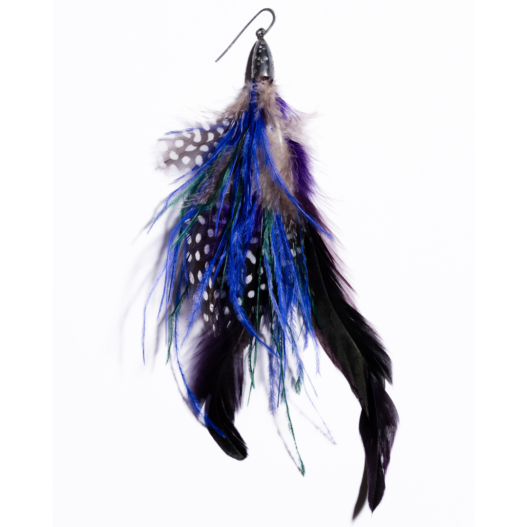 Midnight Feather Earring