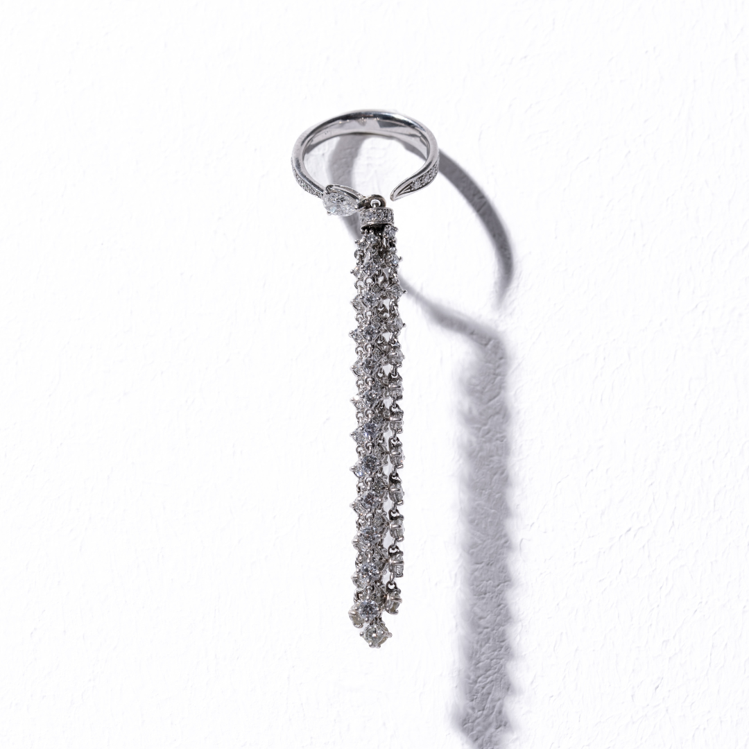 Cascading Diamond Ring